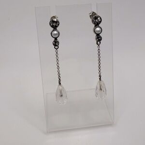 Simple Beautiful Silver Drop Earrings